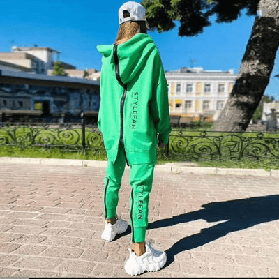 Ensemble Streetwear Femme Vert