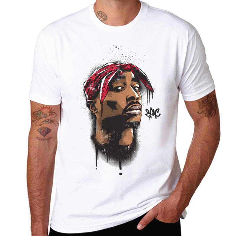 T-shirt Blanc Tupac