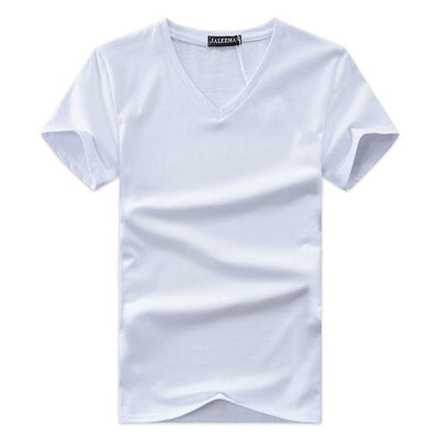 T-shirt Col V Blanc